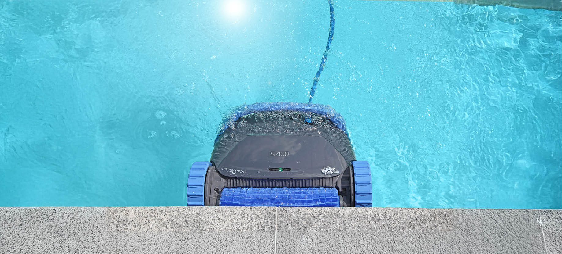 Always ready with Dolphin corded robotic pool cleaners