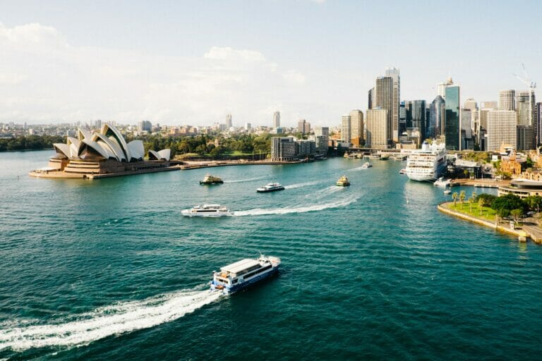 Sydney Opera House from the Sydney Harbour Bridge