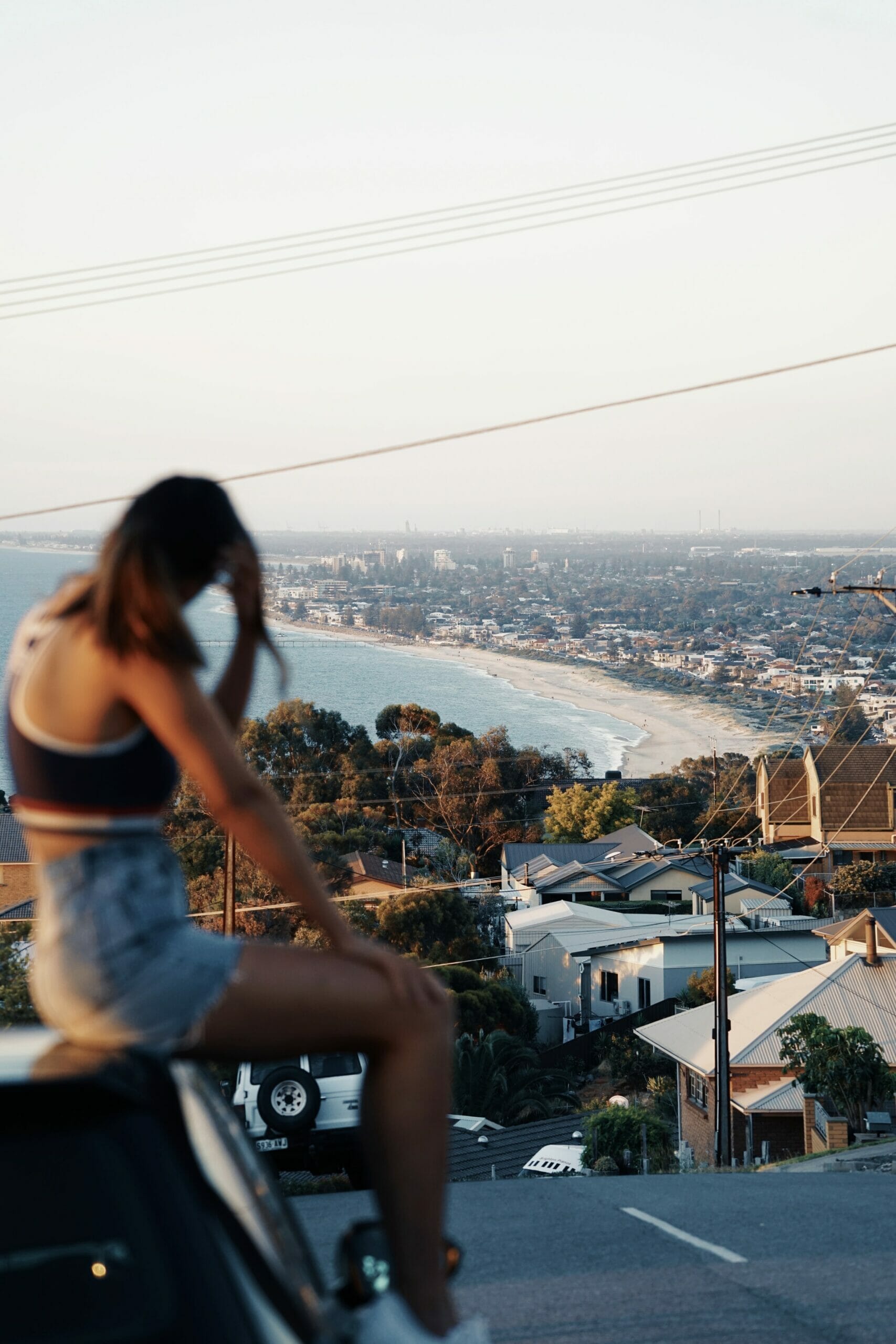 View of Adelaide from a hill in the suburbs